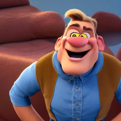 Prompt: jean - claude van damme as a pixar disney character from up ( 2 0 0 9 ), unreal engine, octane render, 3 d render, photorealistic