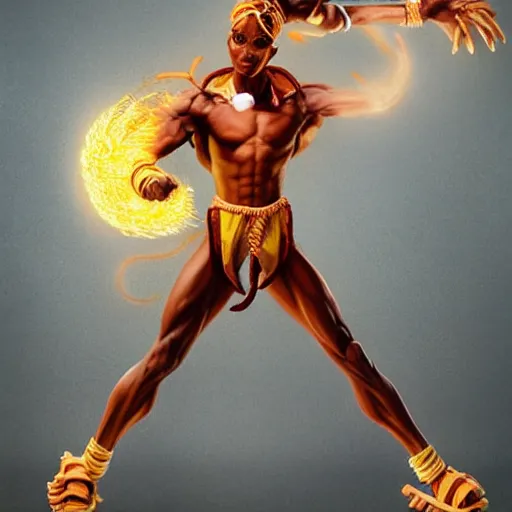 Image similar to rupaul as dhalsim street fighter, portrait, ultra realistic, concept art, intricate details, highly detailed, photorealistic, octane render, 8 k, unreal engine, art by frank frazetta, simon bisley, brom