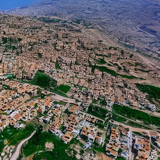 Prompt: Beqaa Lebanon, drone shot, realistic , 16k