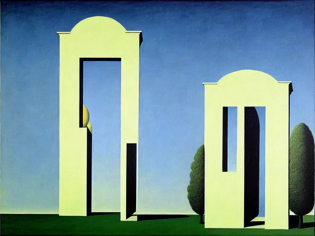 liminal space painted by René Magritte, surreal | Stable Diffusion