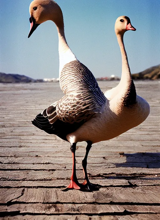 goose with arms