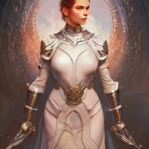 Prompt: female portrait knights of Zodiac, sci-fi, fantasy, intricate, very very beautiful, elegant, highly detailed, digital painting, artstation, concept art, smooth, sharp focus, illustration, art by artgerm and greg rutkowski and alphonse mucha