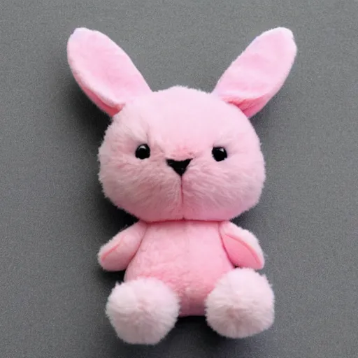 Prompt: an adorable pink bunny creature