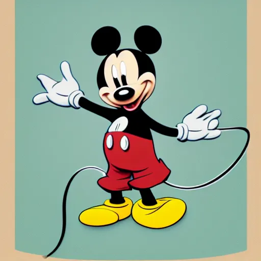 Prompt: mickey mouse hitler youth vector art illustrative cell shaded detailed by ilya kushinov