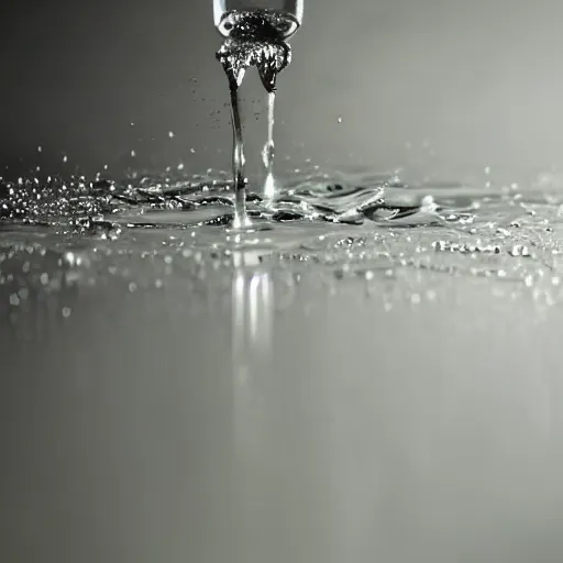 Image similar to metal liquid drop blurry falling fast zoom