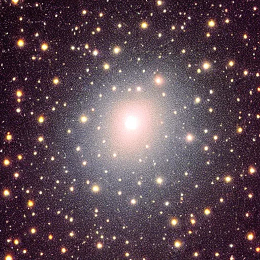 Prompt: photograph of globular cluster M13 in Hercules