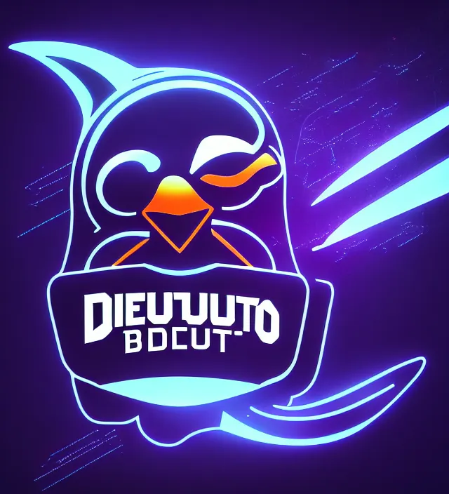 Prompt: studio beautiful cyberpunk esports penguin logo for a penguin!!!!!! studio level special effects and particles, intricate!!!!! professional, global illumination, cinematic, complex design!!!! perfectly shaded, hyperdetailed, epic