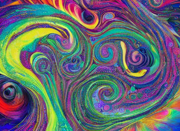 Image similar to an abstract painting of a swirl with bubbles, an ultrafine detailed painting by android jones, behance contest winner, psychedelic art, biomorphic, behance hd, lovecraftian