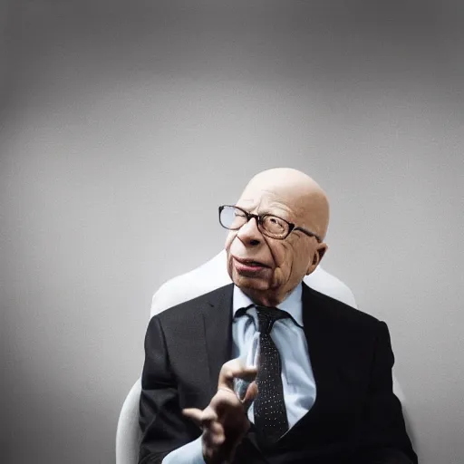 Image similar to uhd candid photo of klaus schwab owning nothing and being very sad, with accurate face, uhd, studio lighting, photorealistic, correct face, photo by annie leibovitz