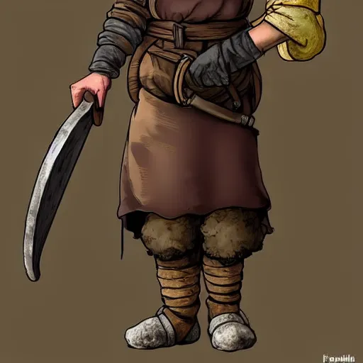 Image similar to medieval peasant boy at forge talking to blacksmith, artstation, fantasy