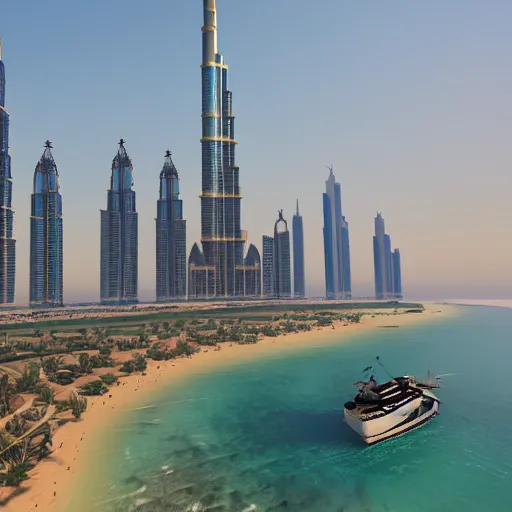 Image similar to gta : dubai, by aramaki shinji