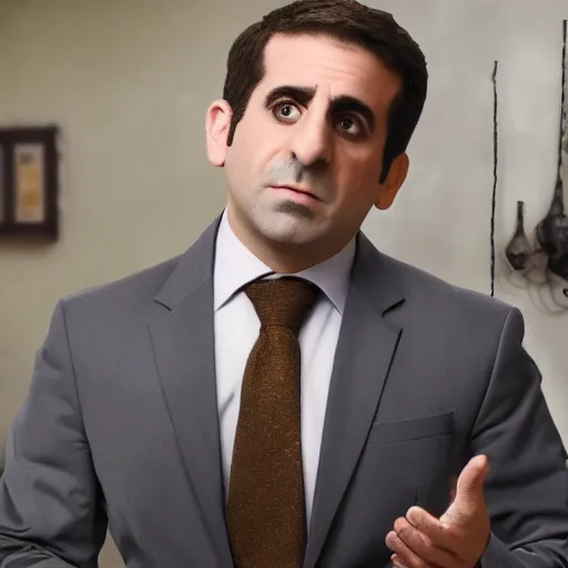 Image similar to kurdish! michael scott in the ofiice us, 8 k, high resolution, promotional