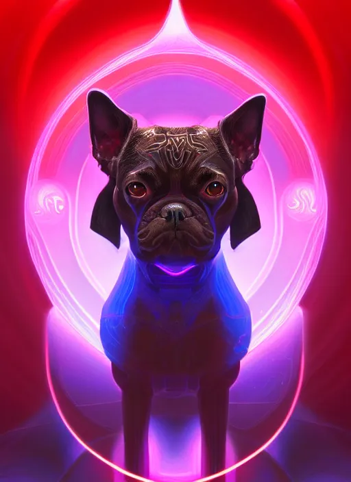 Prompt: symmetry!! product render poster vivid colors divine proportion dog, scifi, glowing fog intricate, elegant, highly detailed, digital painting, artstation, concept art, smooth, sharp focus, illustration, art by artgerm