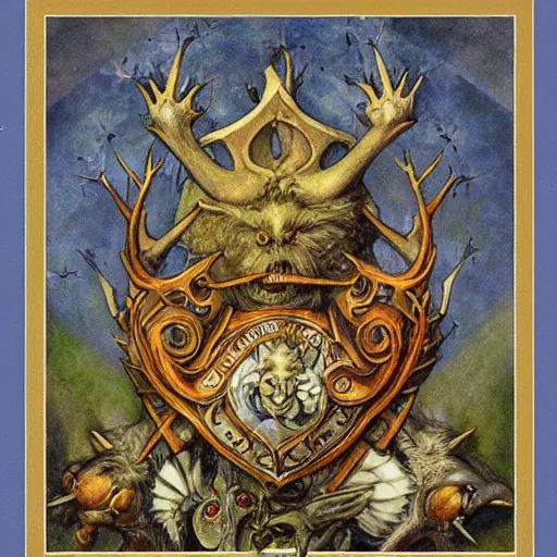 Image similar to coat of arms by brian froud