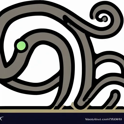 Image similar to a cute worm, digital art, iconic icon, 2 d vector logo, cartoon