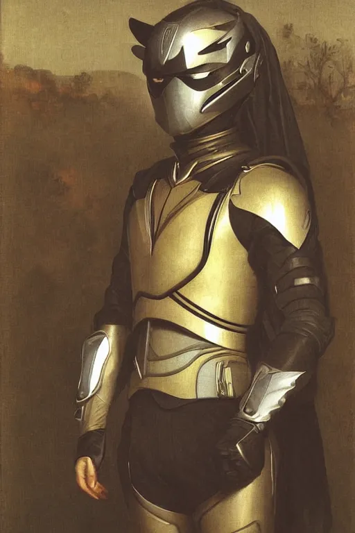 Image similar to portrait of a kamen rider rx, full set of equipment, helmet, majestic, solemn, by bouguereau