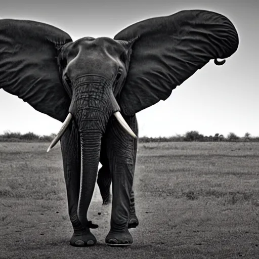 Image similar to elephant hanging like a bat under the roof