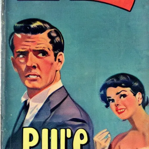 Image similar to 1960s pulp book cover