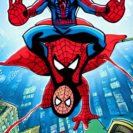 Prompt: spiderman in the style of one piece