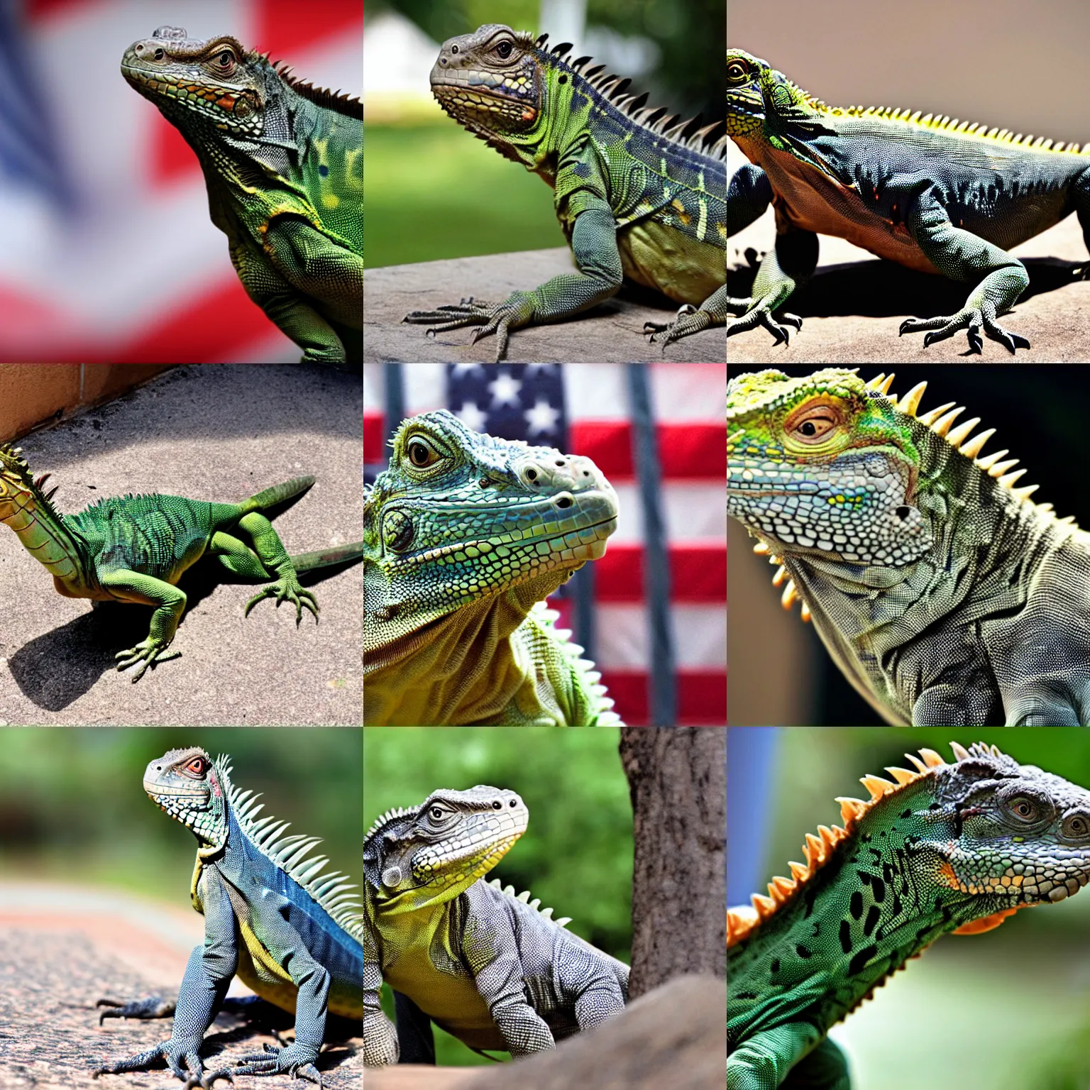 Prompt: an iguana named obama