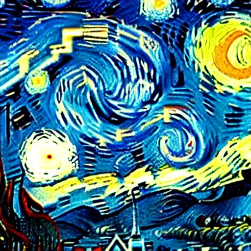 Image similar to pastel, mona lisa by van gogh, starry night, gaussian blur