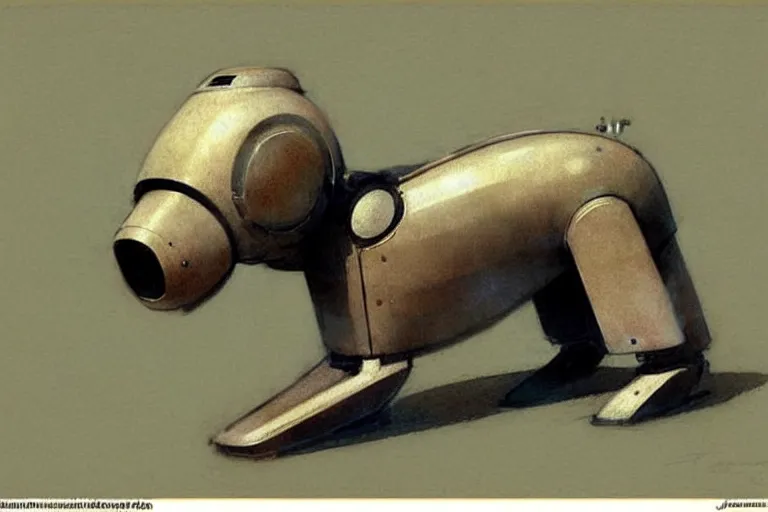 Image similar to ( ( ( ( ( 1 9 5 0 s retro future robot android dog. muted colors. ) ) ) ) ) by jean - baptiste monge!!!!!!!!!!!!!!!!!!!!!!!!!!!!!!