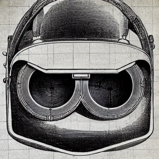 Image similar to Vintage, detailed, sketch of Oculus Rift, with full descriptions, on parchment, as depicted in Leonardo da Vinci's Codex Atlanticus