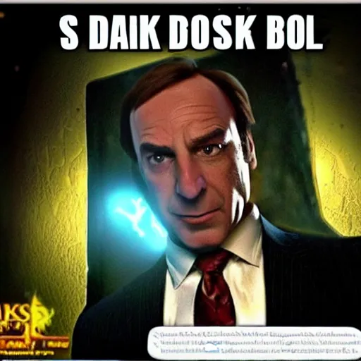 Prompt: Saul Goodman as a Dark Souls boss