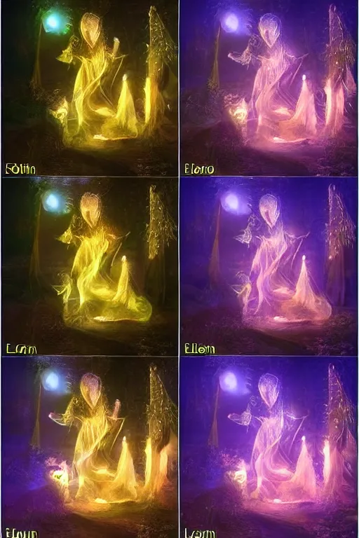 Image similar to elven glowing magic effects, unreal