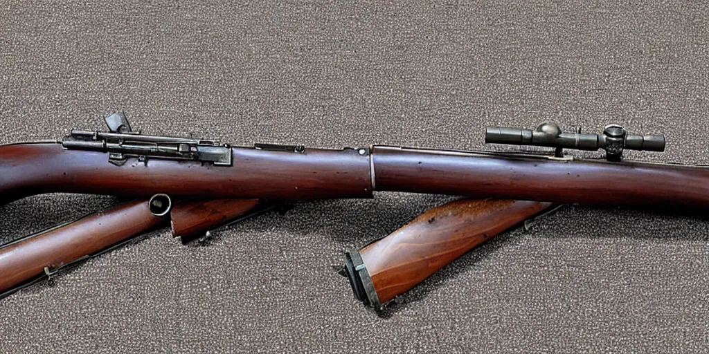 Image similar to mashup of a mosin nagant and a kar 9 8 k, photo credit national museum of firearms history