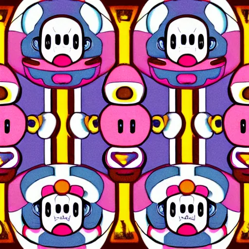 Prompt: cozy kirby symmetrical