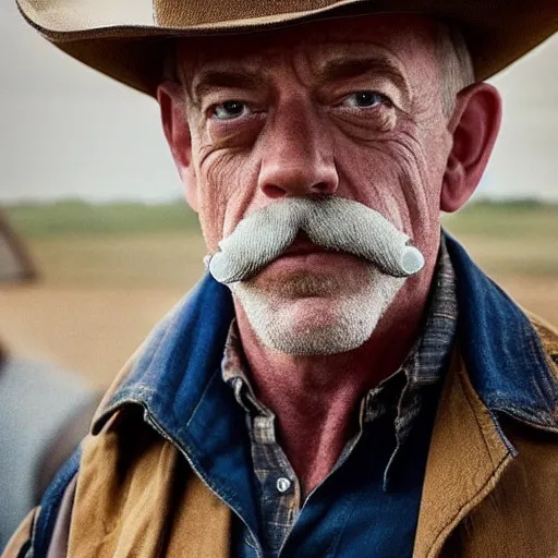 Prompt: j. k. simmons as a cowboy with a moustache