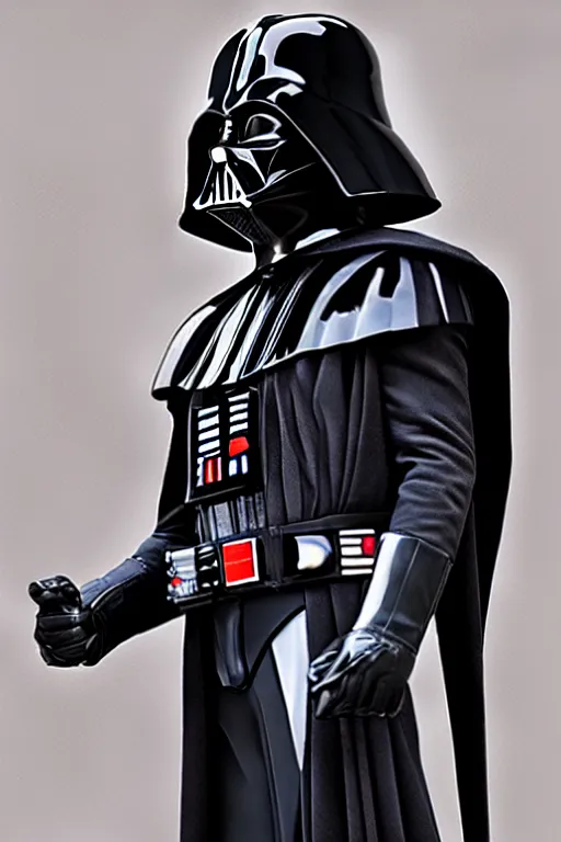 Prompt: Darth Vader new suit design, vouge photoshoot, hyperrealistic