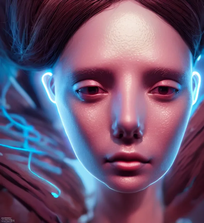 Image similar to goddess close-up portrait. bioluminiscent creatures, intricate artwork by Tooth Wu and wlop and beeple. octane render, trending on artstation, greg rutkowski very coherent symmetrical artwork. cinematic, hyper realism, high detail, octane render, 8k