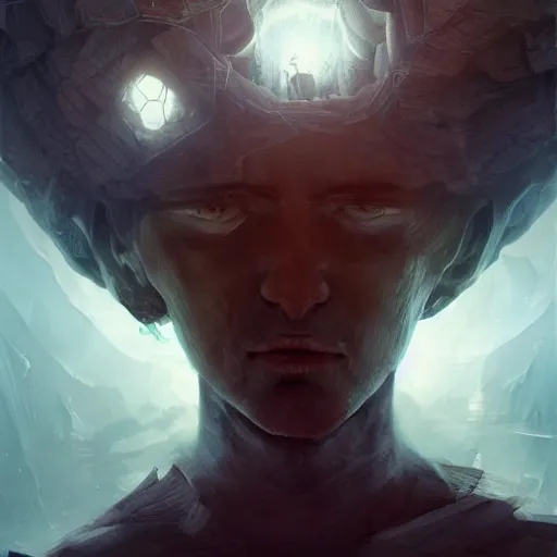 Prompt: a ultradetailed beautiful concept art a view of the unconscious labyrinth filled with countless path to the depth of the mind, dramatic lighting, dynamic lighting, cinematic lighting, lit by morning light, ultrawide angle, f 8, polarizer filter, concept art, high resolution 4 k, by krenz cushart and ilya kuvshinov and artgerm, featured on artstation
