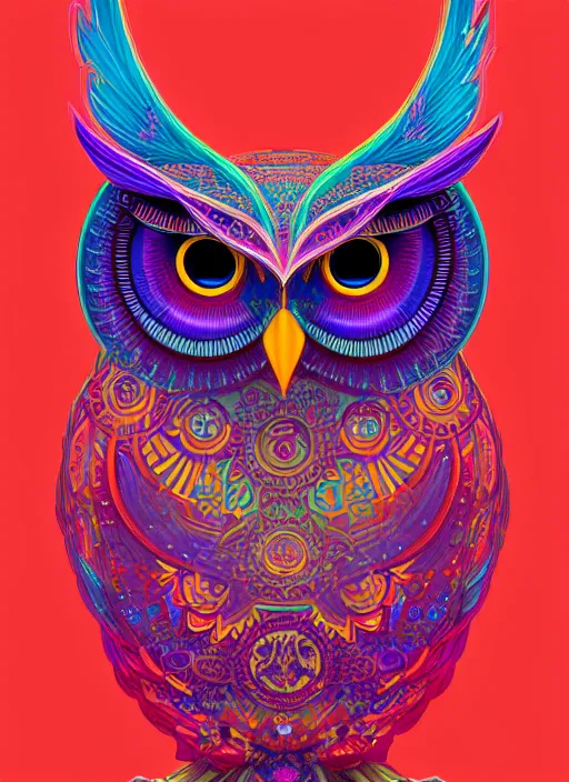 Prompt: symmetry!! product render poster vivid colors divine proportion owl, 神 圣, glowing fog intricate, elegant, highly detailed, digital painting, artstation, concept art, smooth, sharp focus, illustration,