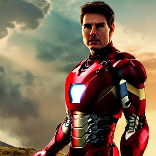 Image similar to tom cruise as superior iron man