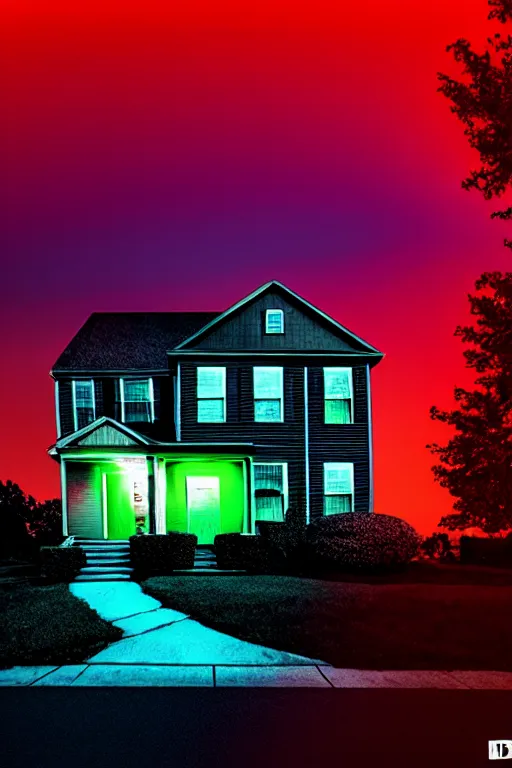 Image similar to scary october neighborhood, a sense of fright : : time - lapse : : hyperspectral imaging : : wide angle : : brenizer method : : dichromatism : : technicolor : : kinemacolor : : underdimensional : : beyond - dimensional : : 3 2 k : : dci - p 3 : : rim lights : : moody lighting