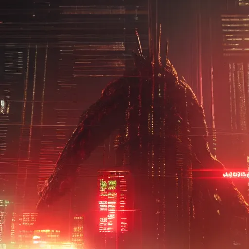 Prompt: Cyberpunk godzilla, photorealistic, 8K, !!!award-winning!!!