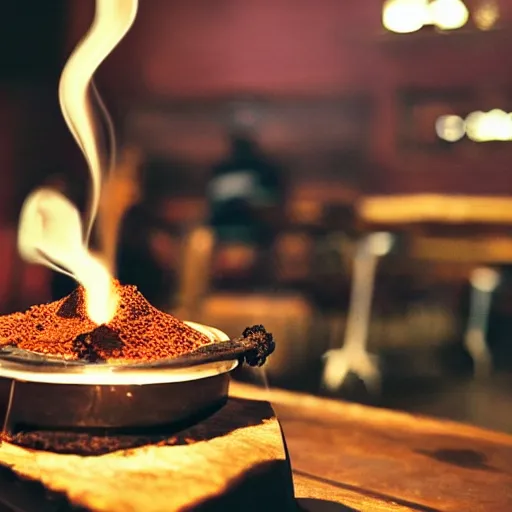 Image similar to hookah, shisha with coffee in the coffeehouse