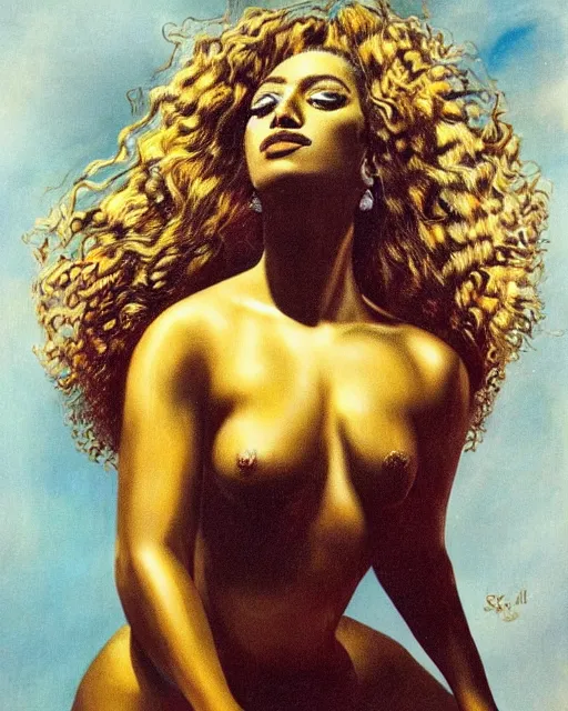 Image similar to a portrait of beyonce by salvador dali