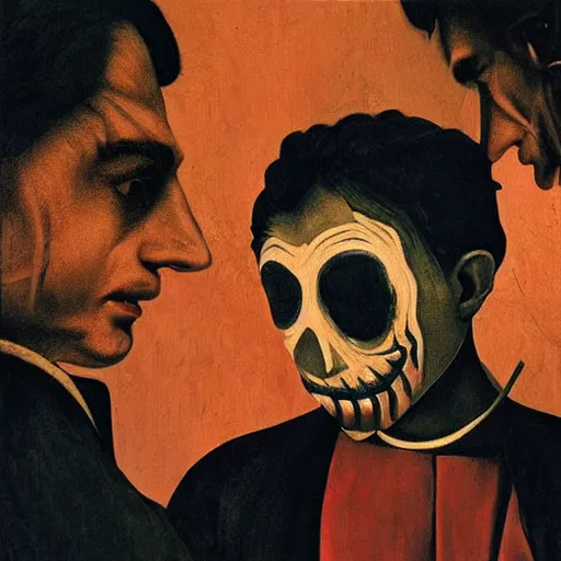 Image similar to the night of the purge,, highly detailed, 8 k resolution, art by caravaggio, modern art, optical illusion