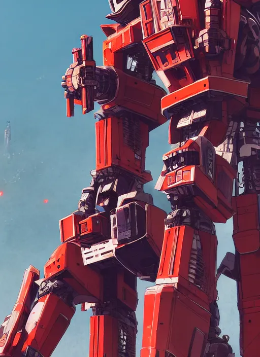 Image similar to tokyo tower as a giant war robot. ultra detailed, close - up, by conrad roset, takato yomamoto, jesper ejsing, masamune shiro, ukiyo - e, 8 k resolution, octane render, high quality, professional artwork