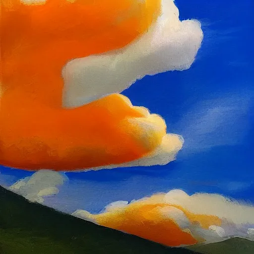 Prompt: orange cloud