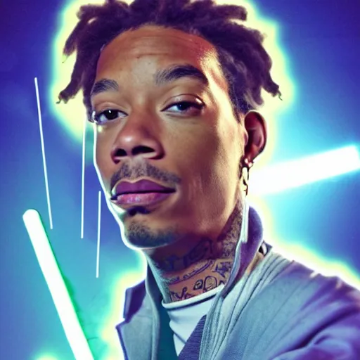 Prompt: Wiz khalifa as a jedi