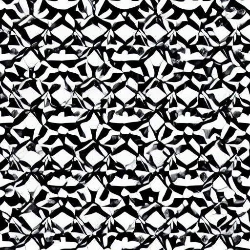 Prompt: pattern of hexagons, black and white, symmetric