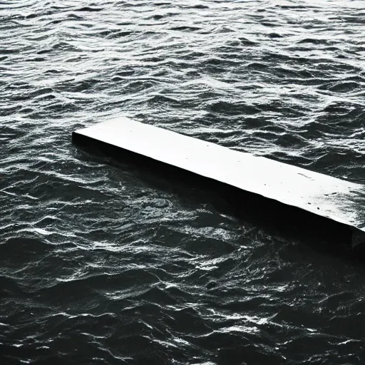 Prompt: a photo of a stable piece of steel sticking out of the ocean