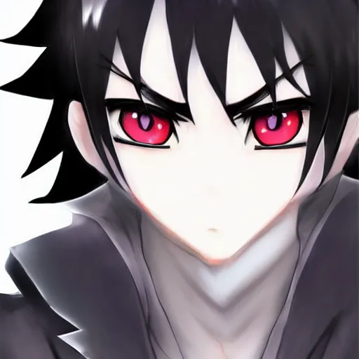 Prompt: character design of an anime catboy with black hair, exposed sharp teeth, cold lighting, symmetrical face, subtle vibrancy, pinterest, HD, detailed