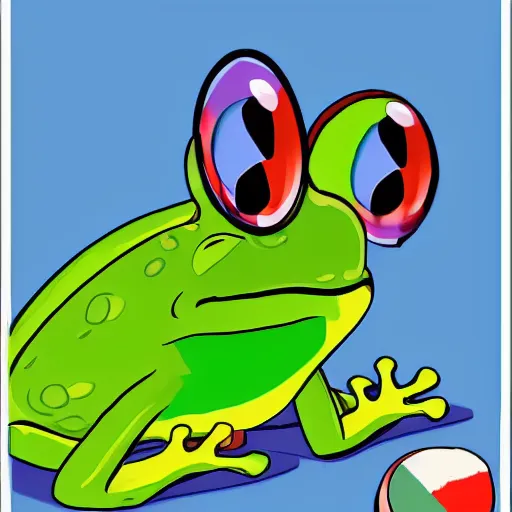 Prompt: Obama turned frog gay with chemicals colorful photo-realistic