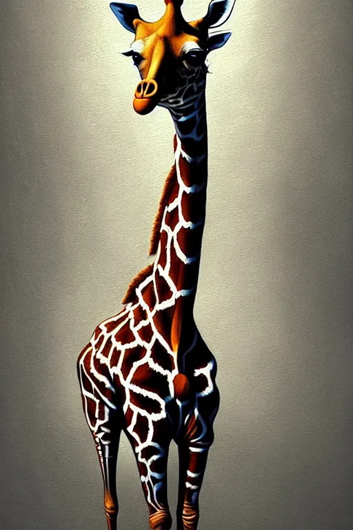 Prompt: epic professional digital art of female anthropomorphic giraffe wearing spacesuit, painting, by leesha hannigan, iris van herpen, artstation, cgsociety, wlop, epic, much wow, much detail, gorgeous, detailed, cinematic, masterpiece